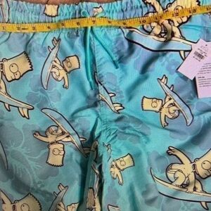 Kids Swim Trunks with Cartoon Print - Blue